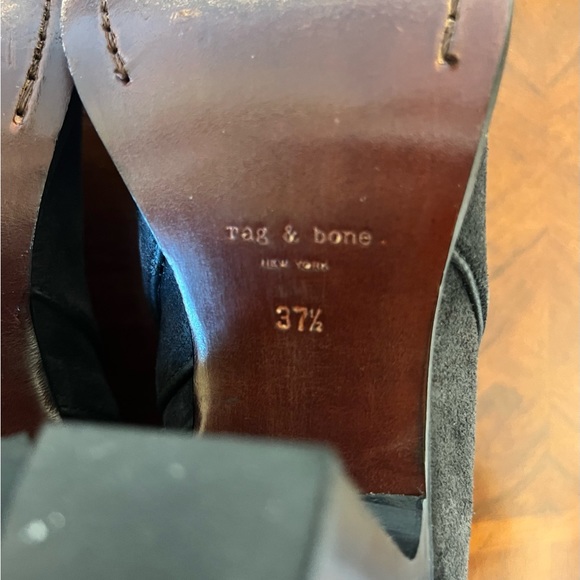 Rag & Bone Suede Black Booties Size 7.5 - Picture 8 of 10